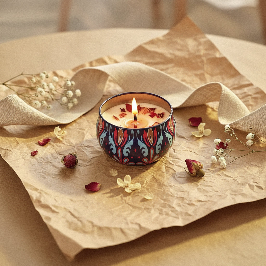 Bougie parfumée à la fleur