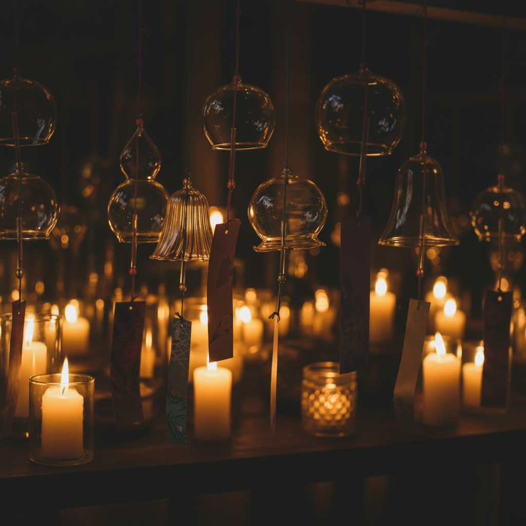 Carillon éolien en verre