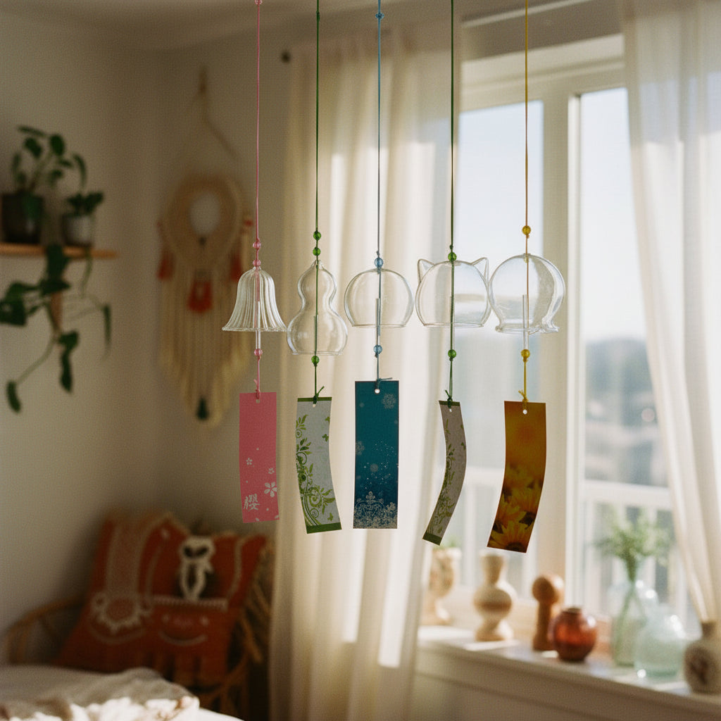 Carillon éolien en verre