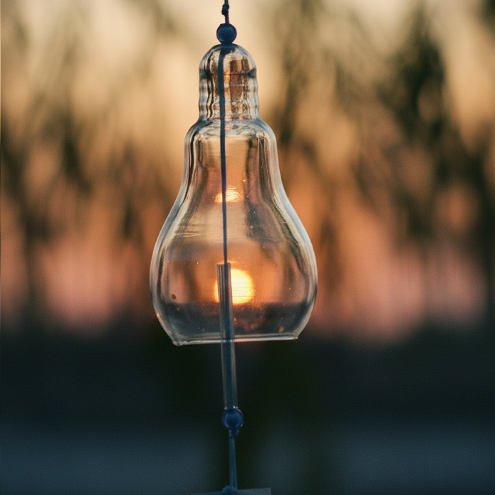 Carillon éolien en verre