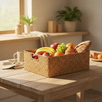 Panier en jonc tressé
