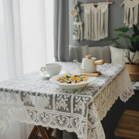 Nappes de table en dentelle blanche
