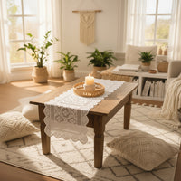 Nappes de table en dentelle blanche