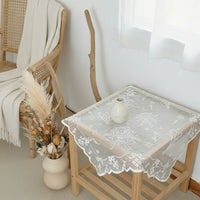 Nappes de table en dentelle blanche