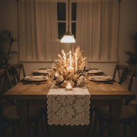 Nappes de table en dentelle blanche