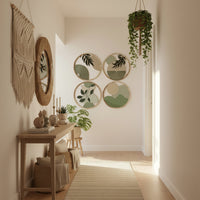 Lot de 4 décorations murales en bois