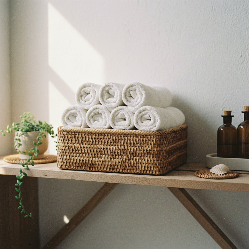 Panier en osier tressé