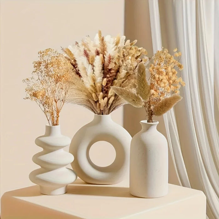 Set 3 vases en céramique bohème