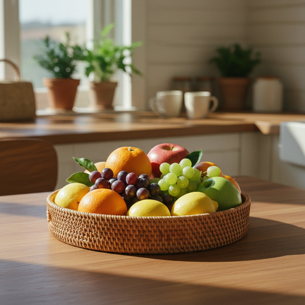 Panier en osier tressé