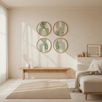 Lot de 4 décorations murales en bois